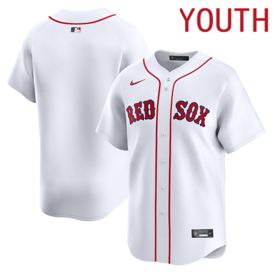 Youth Boston Red Sox Blank Nike White Home Limited MLB Jersey